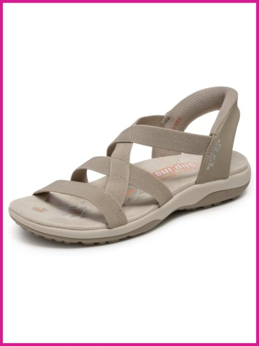Womens Comfort Sport Sandals Stretch Flex Slip-Ins Contoured Footbed Vegan